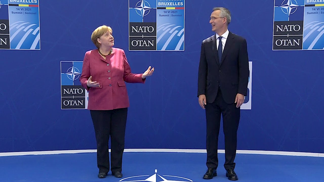 14.06.2021 - Angela Merkel & Jens Stoltenberg - NATO-Gipfel