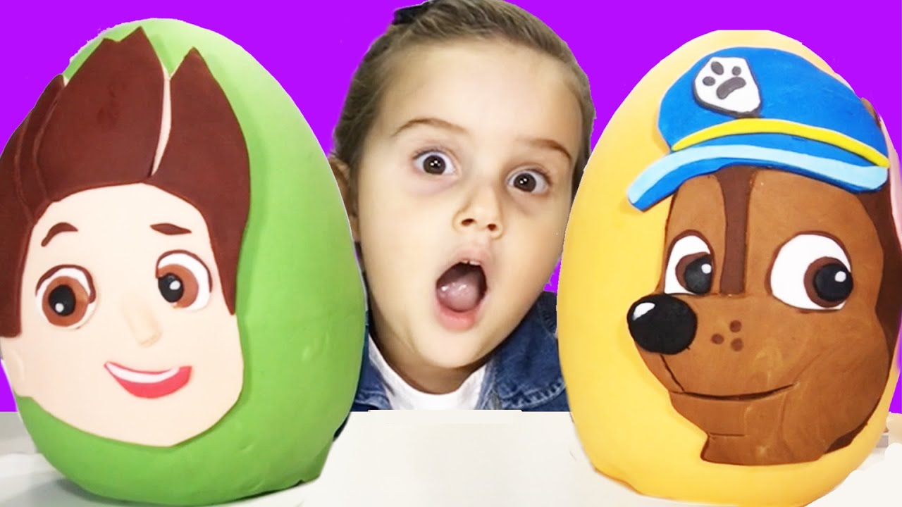 Paw Patrol Chase Paw Patrol Ryder | Sürpriz Yumurta Oyun Hamuru Videoları 16 | EvcilikTV