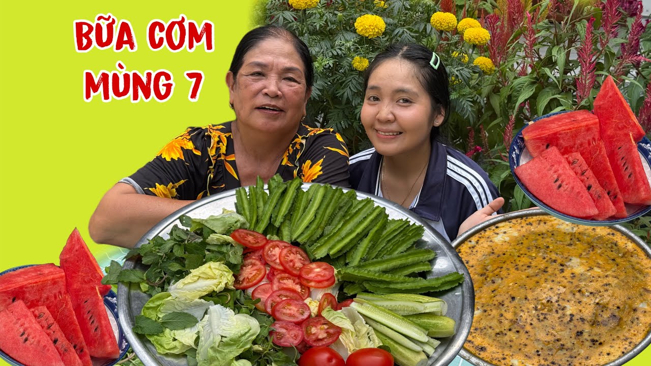 Mùng 7 Tết Quá Đã Mâm Mắm Chưng Hột Vịt Cuốn Rau Vườn Ăn Ngon Hết Nồi Cơm | Huỳnh Như Vlogs