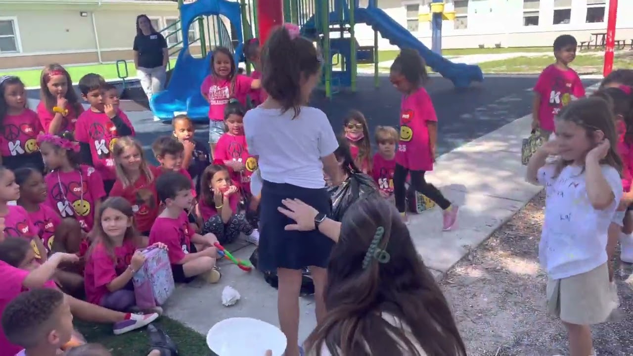 Pie my kindergarten teacher in the face!!!!
