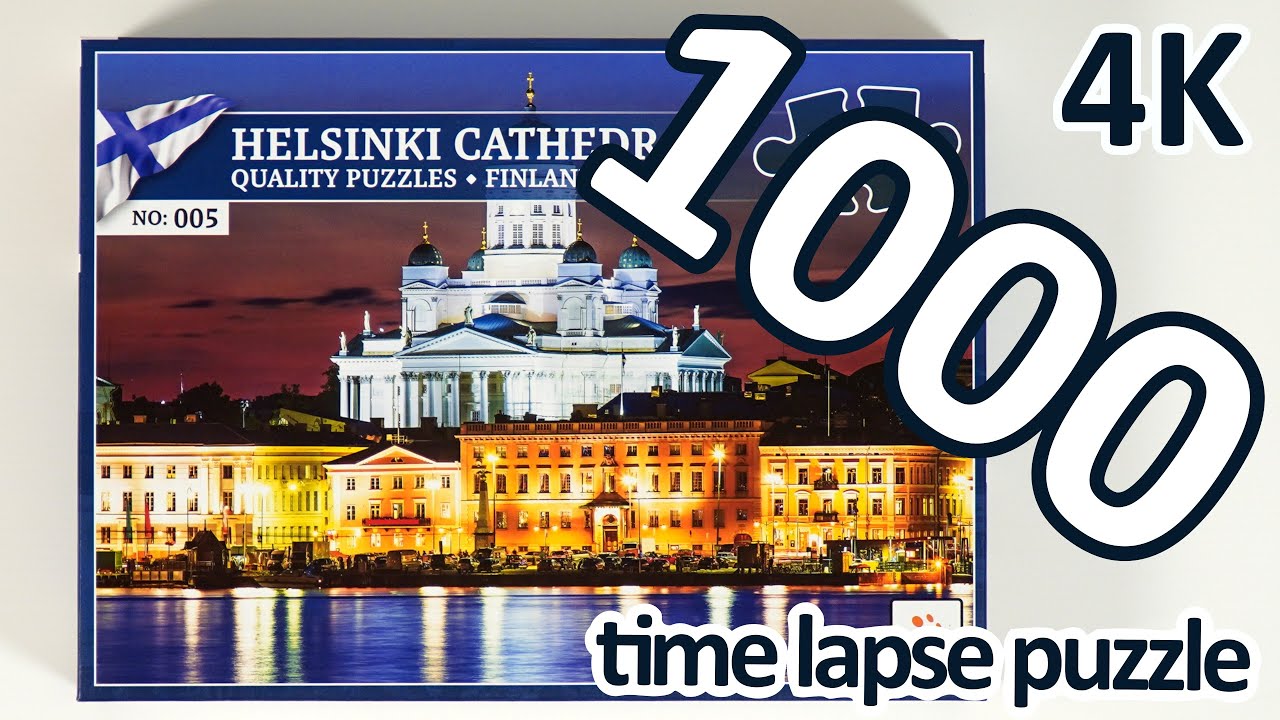 Puzzle time lapse - 1000 lautapelit.fi - Helsinki Cathedral (4K)