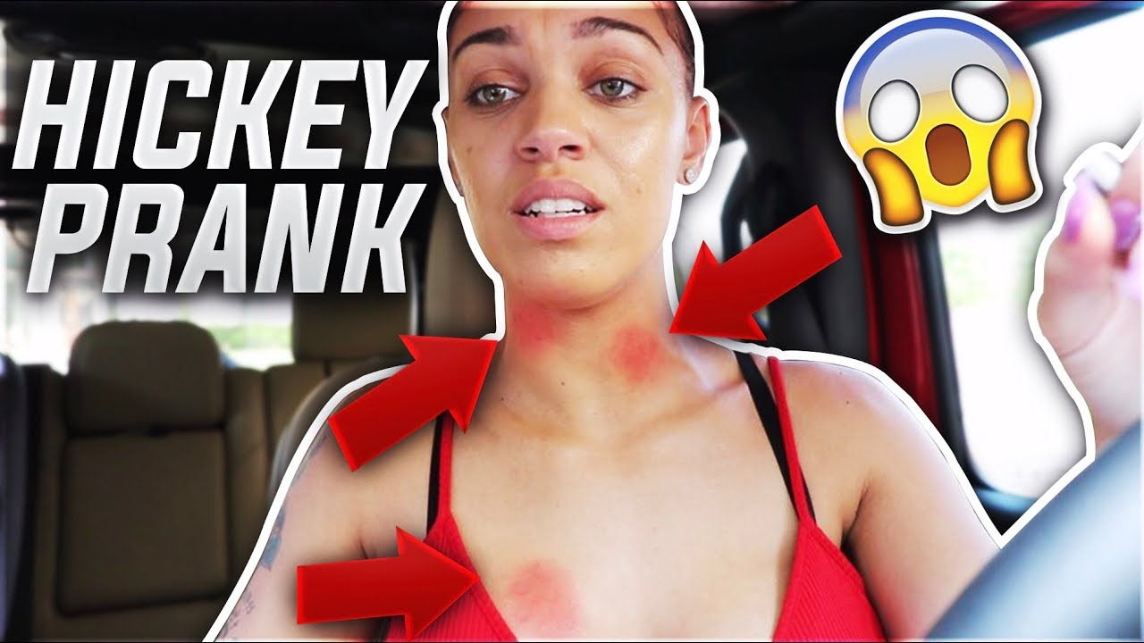 HICKEY PRANK ON HUSBAND!! **HE WAS PISSED**