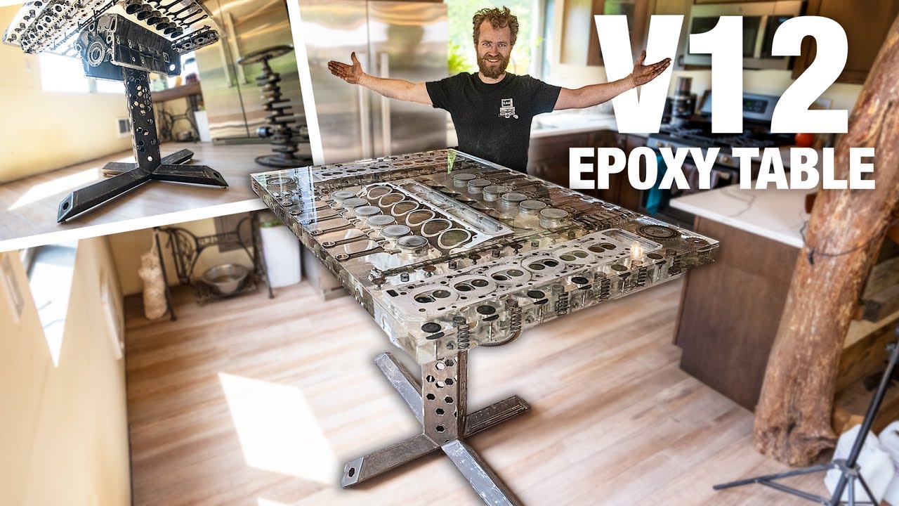 Building a V12 Epoxy table in 10 Minutes!