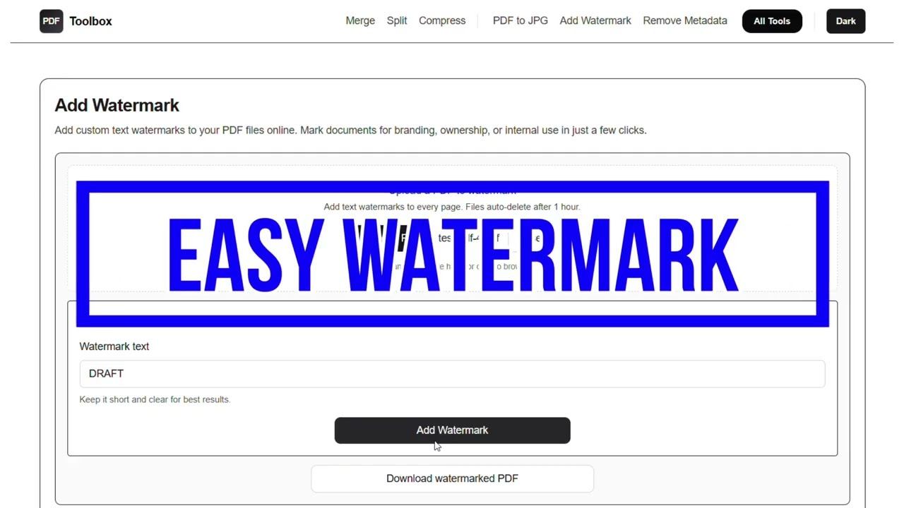 How to Add a Watermark to PDF Online (Fast & Easy)
