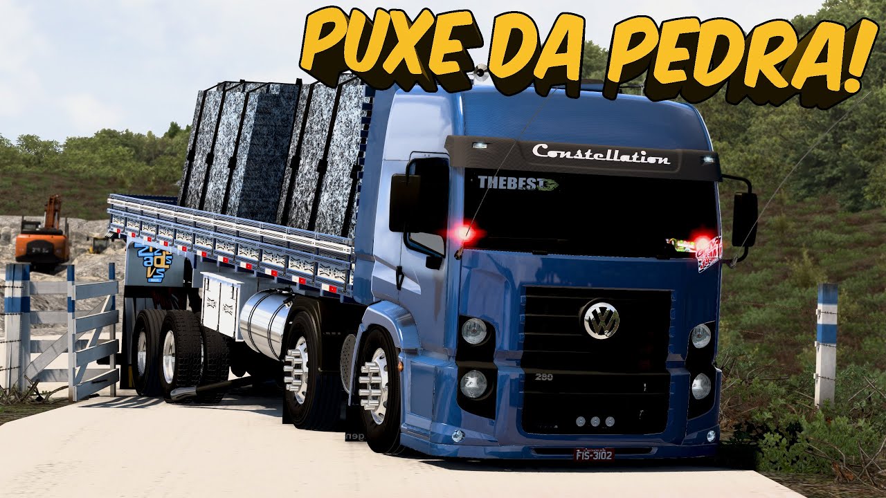 SAINDO DA PEDREIRA CARREGADO NO BOB 24 280 - MUITA PRESSÃO NA BR