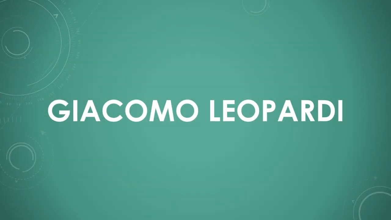 Giacomo Leopardi einfach und kurz erkl&auml;rt