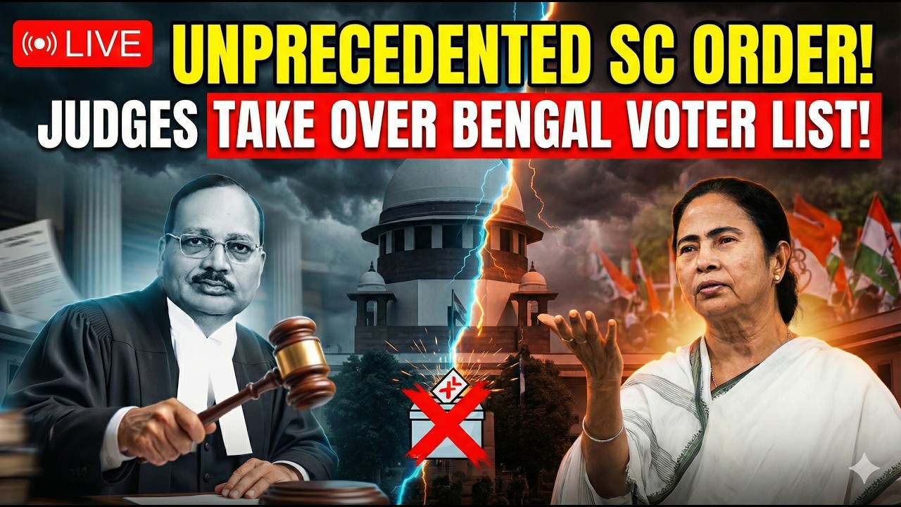 LIVE: UNPRECEDENTED SC Order! Judges Take OVER Bengal Voter List From Mamata Govt.