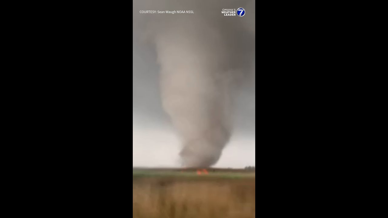 Tornado caught on camera in central Nebraska during Sunday's severe weather