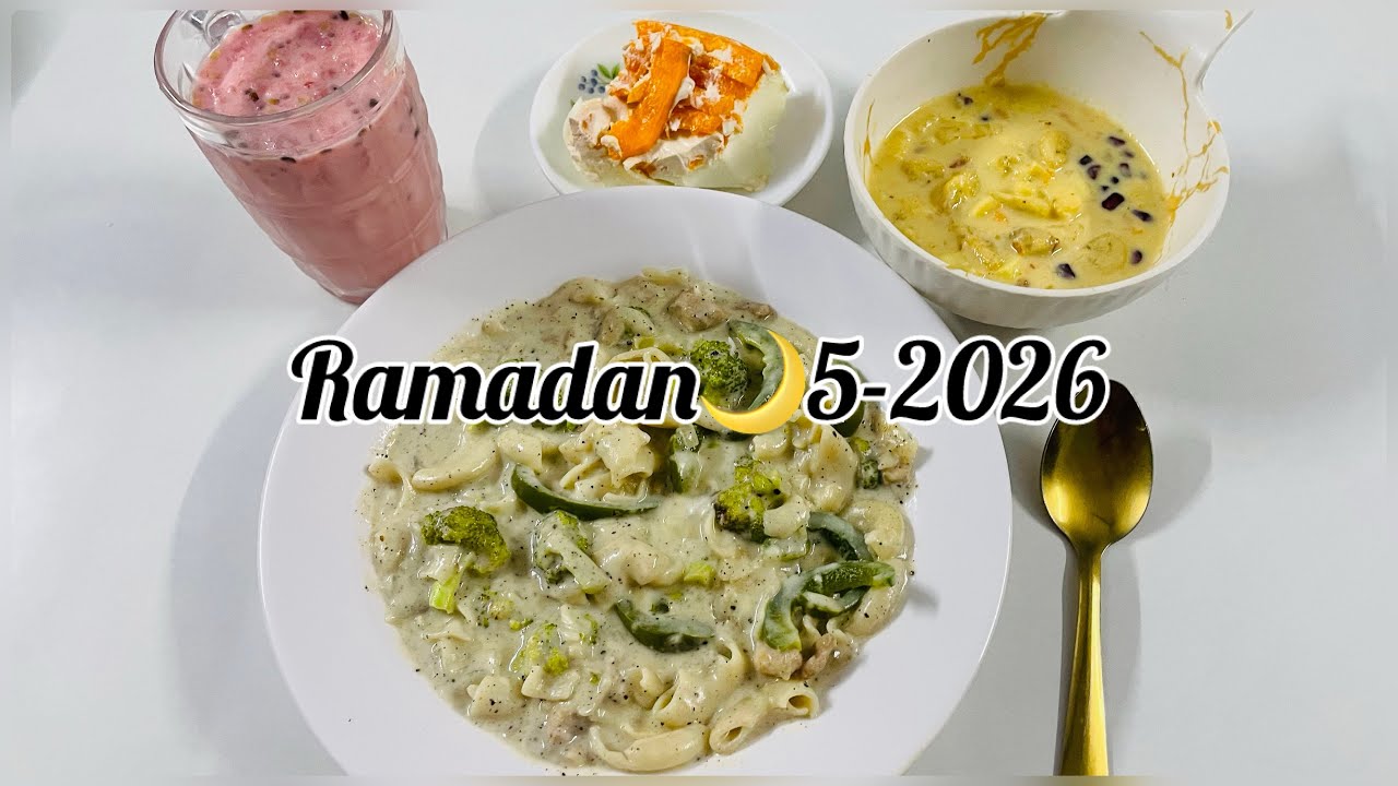 ರಮದಾನ್ ಡೇ🌙5-2026/ramadansnacks/kitchentips/iftharrecipe/cookskitchen/whitepasta #ramadan #iftar#vlog