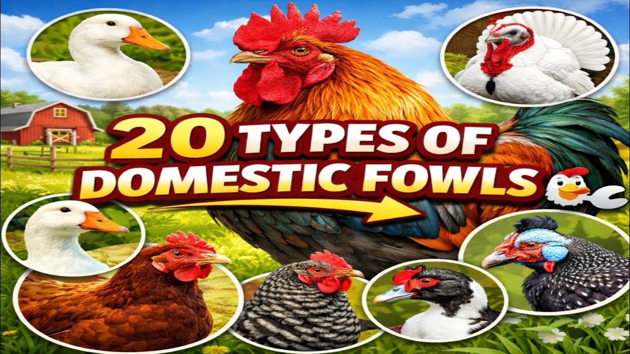 All About Domestic Fowls: Complete Guide to 20 Types