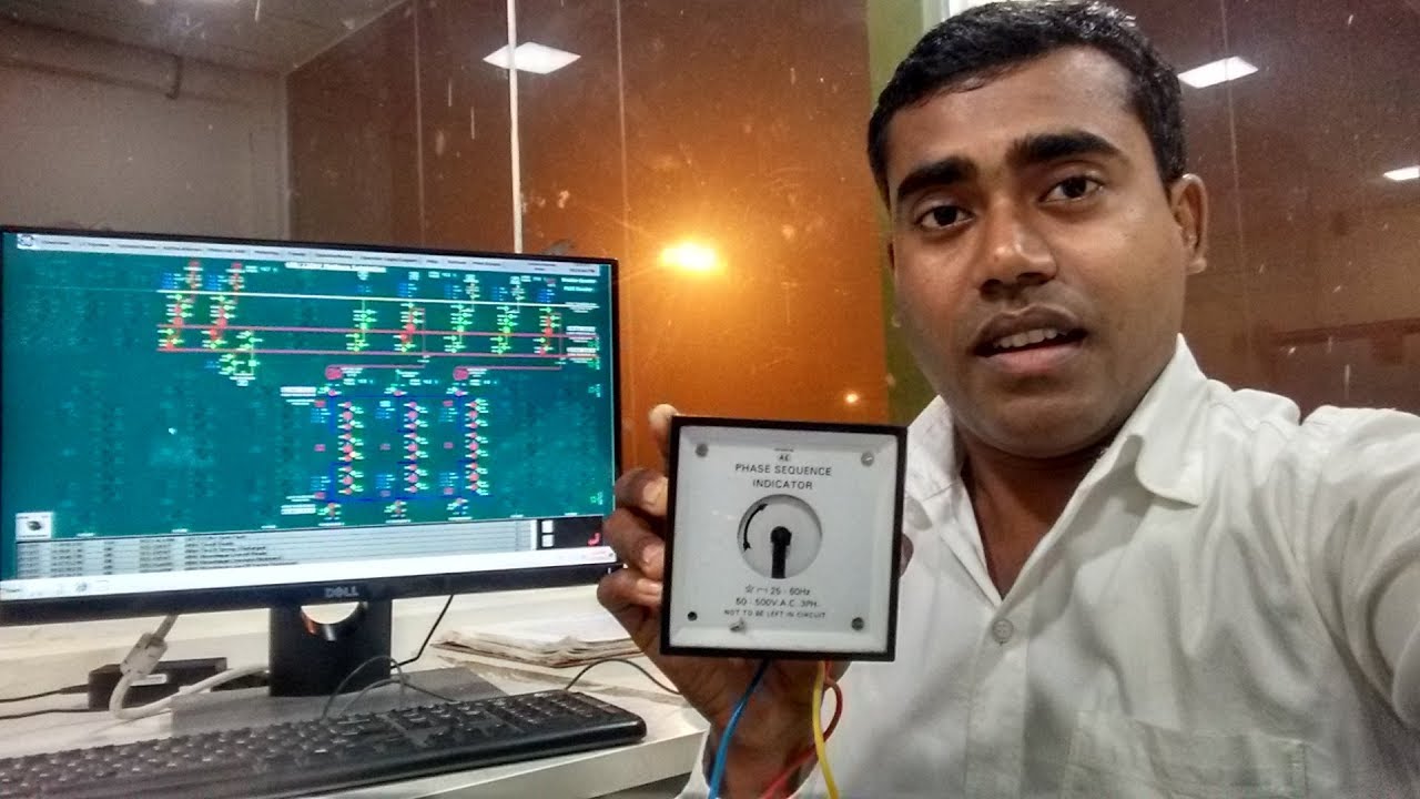How to Check Phase sequence of 3 phase Power supply using Phase sequence meter{In English}