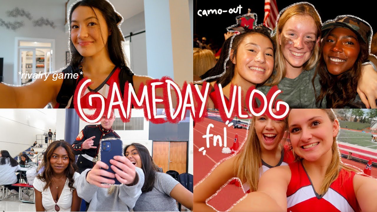 GAMEDAY VLOG *rivalry game* cheering at a highschool football game!