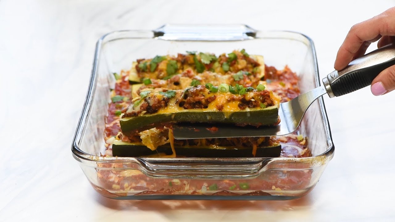 Taco Stuffed Zucchini Boats