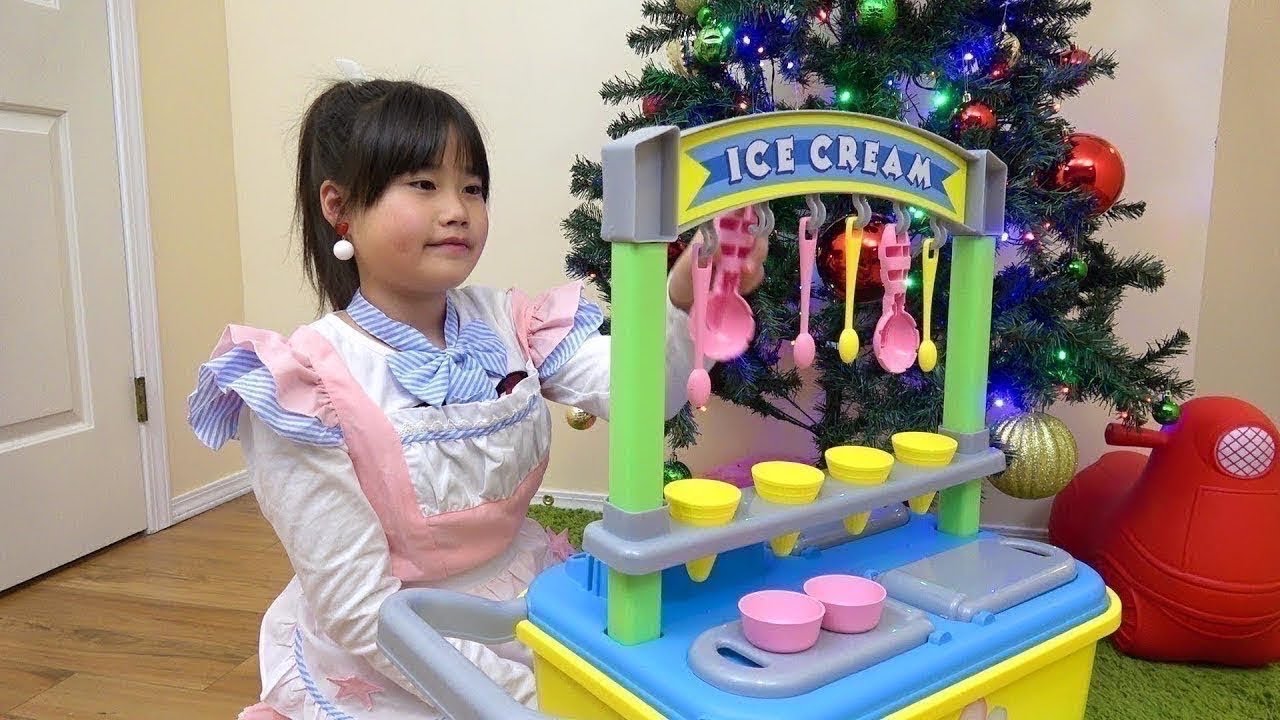 アイスを買いに来たけど・・・お金が足りない‼ ice cream shop pretend play food toys