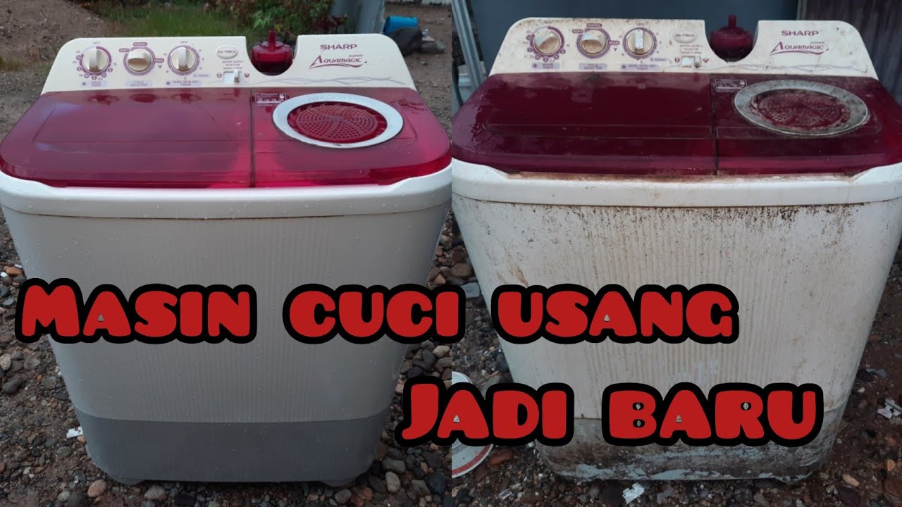 ide kreatif membersihkan bodi mesin cuci yang kotor jadi seperti baru