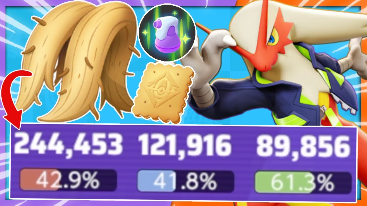 BIG ROOT breaks my BLAZIKEN Damage Record 244,000+ | Pokemon Unite
