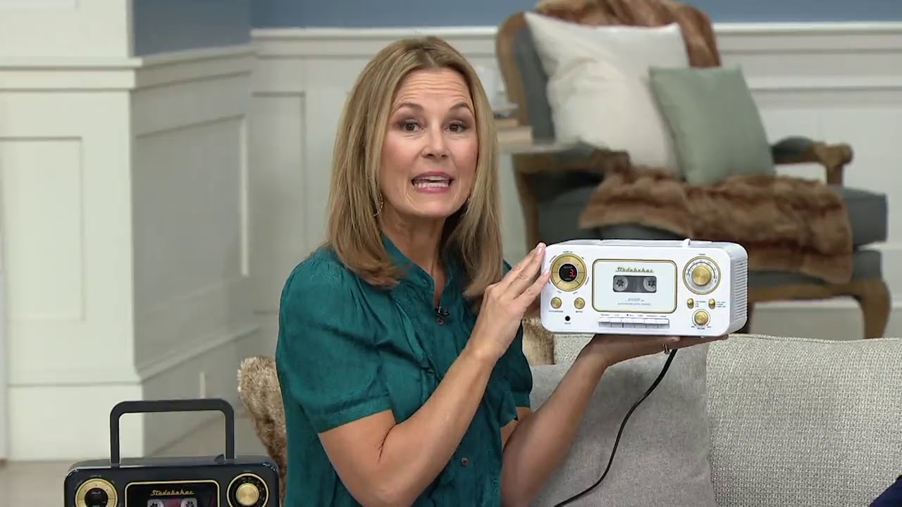Studebaker Portable CD Player with Radio and Cassette Player on QVC