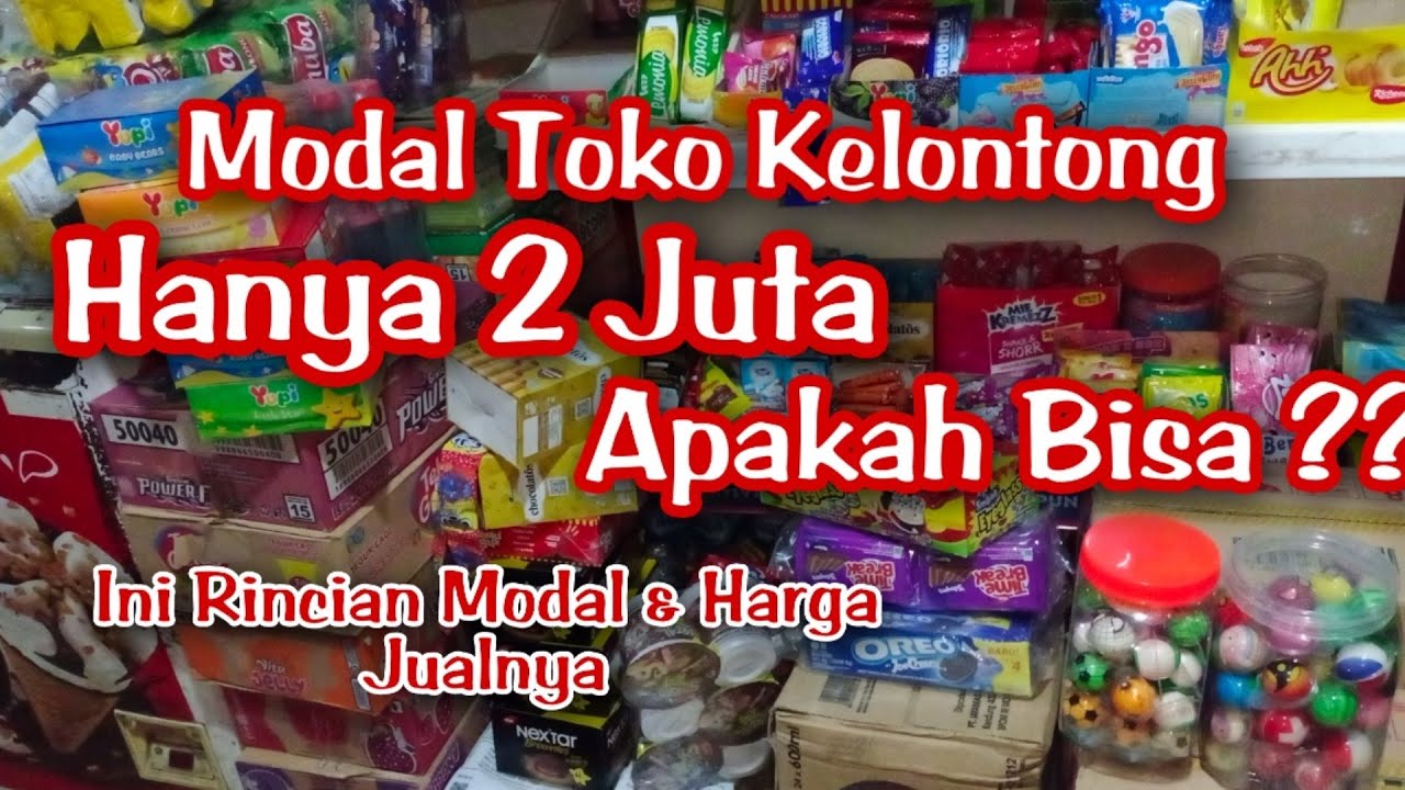 RINCIAN modal usaha Warung Kelontong Modal 2 Juta - Toko Sembako Kecil tapi Lengkap