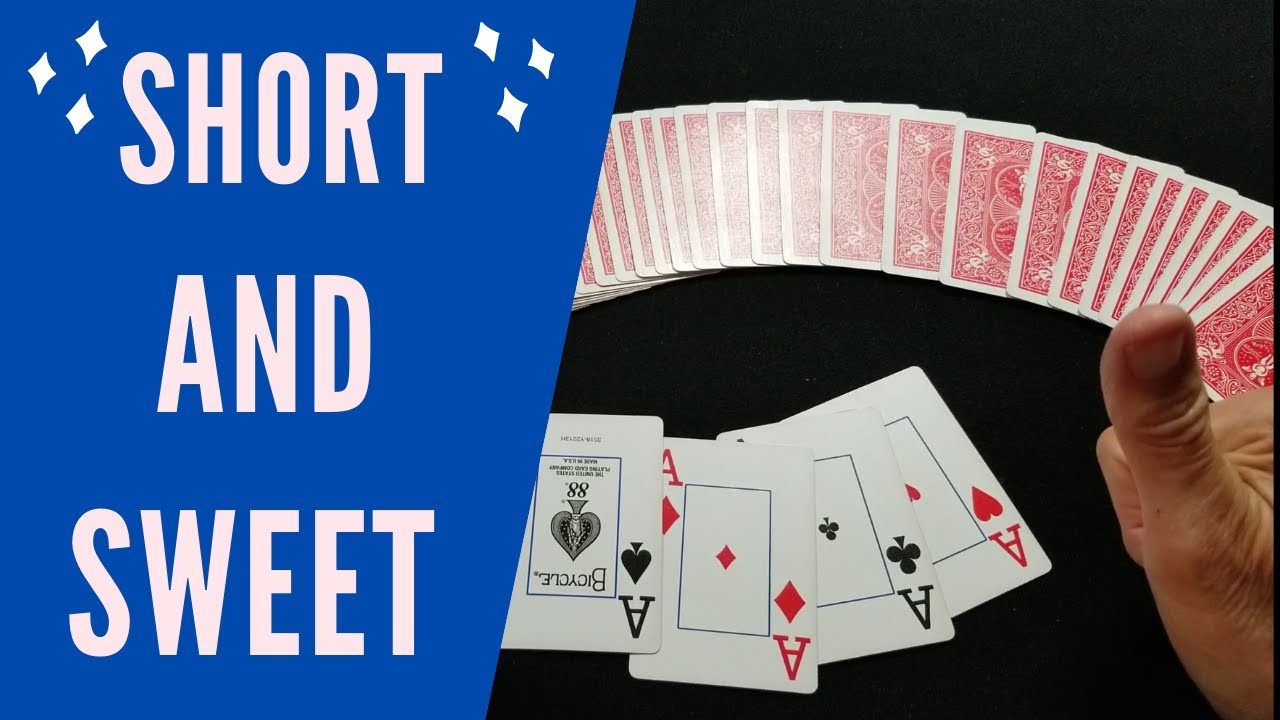 How To Cut To The 4 Aces For Beginners | Short Card Trick | Short And Sweet Aces | No Slight Of Hand