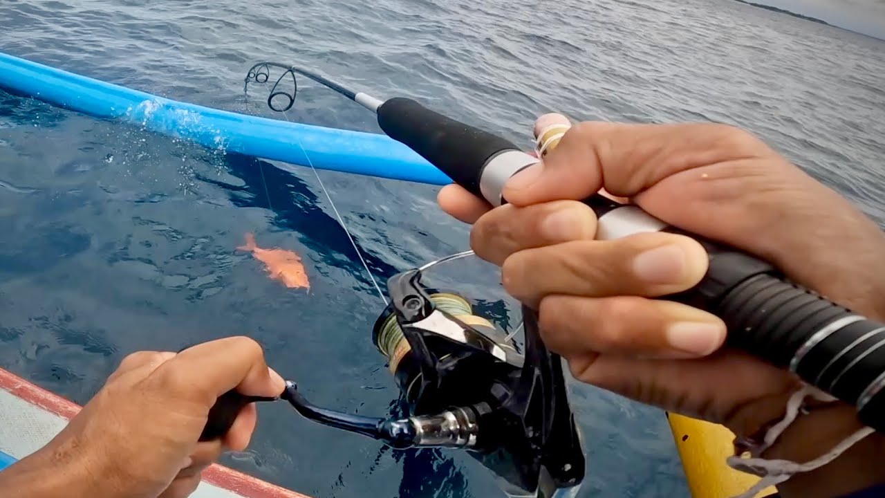 CARA MANCING IKAN MERAH BESAR LANGSUNG DIBAKAR SAMBAL!