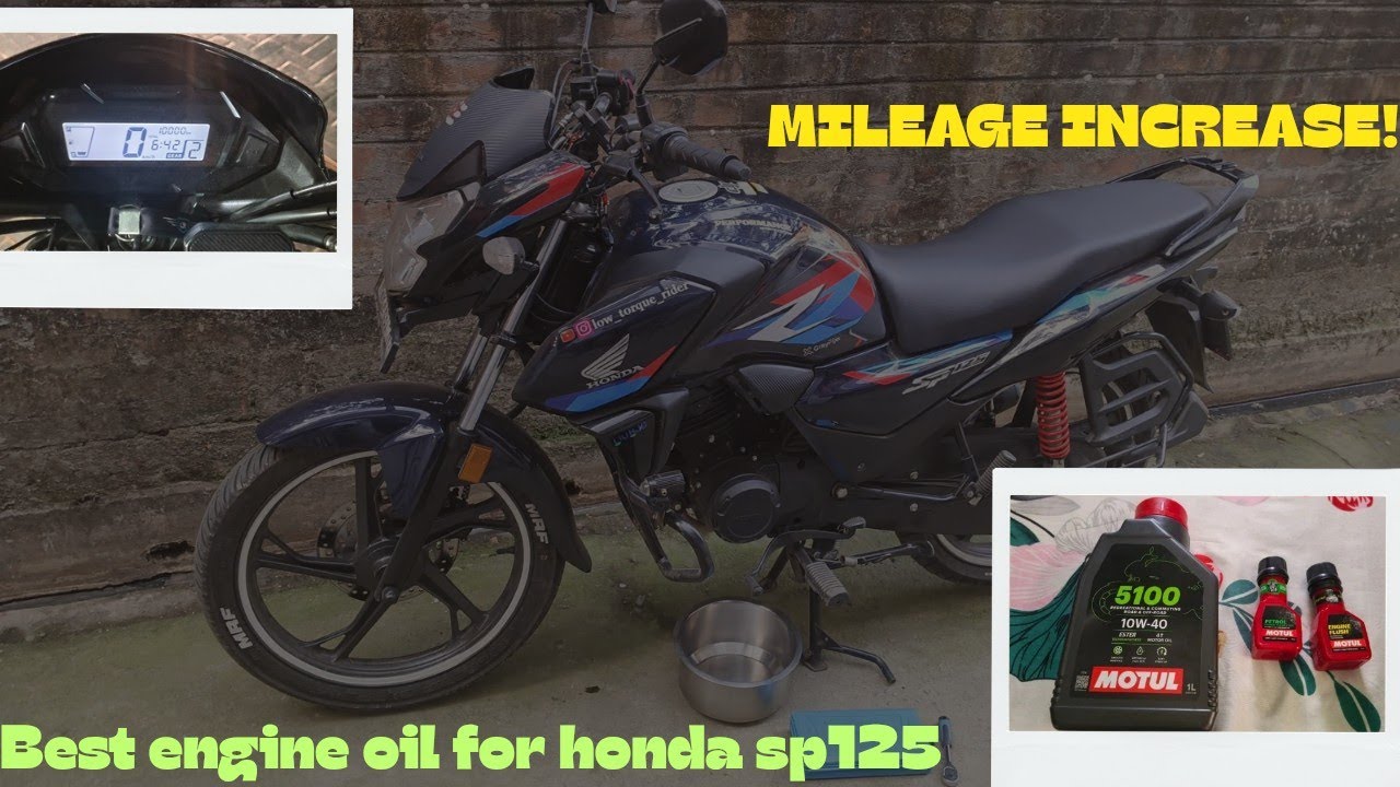 Best engine for Honda sp125 2025 || best engine oil for 125cc motul5100 10w40 || mileage increase.