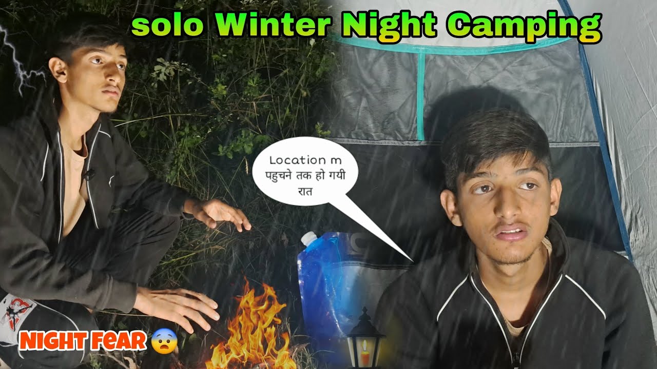 Solo winter Camping in  Uttarakhand Forest। Camping in Alone । Camping in India. 🇮🇳.। 