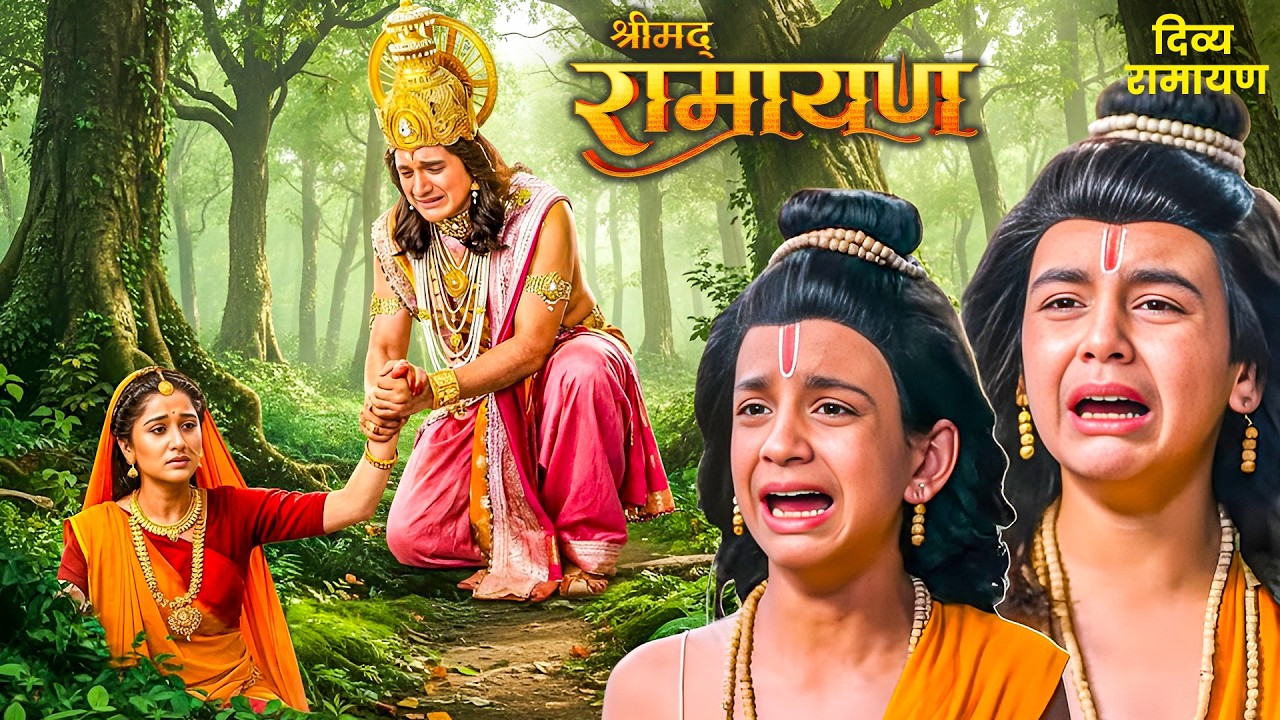 सीता को धरती में समाते देख लव-कुश रो पड़े 😢💔 भावुक पल! | Shrimad Ramayan | #ramayan #sita #ram #god