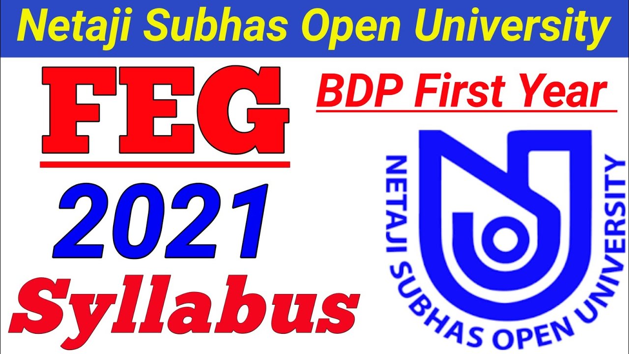 NSOU/BDP FEG Syllabus 2021 | BDP Feg Syllabus | NSOU Feg Syllabus | feg syllabus | #fegsyllabus