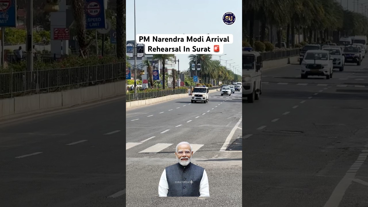 PM Narendra Modi Rehearsal In Surat 🚨 #surat #pm #modi