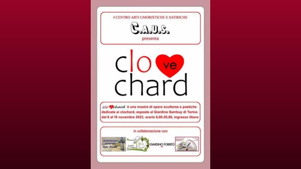 Mostra di sculture CLOveCHARD  - Giardino Sambuy dal 6 al 15/11 2023 TO