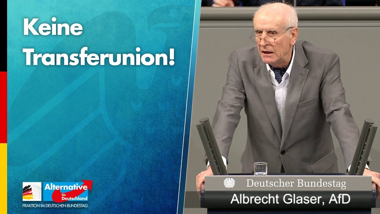 Keine Transferunion! - Albrecht Glaser - AfD-Fraktion im Bundestag
