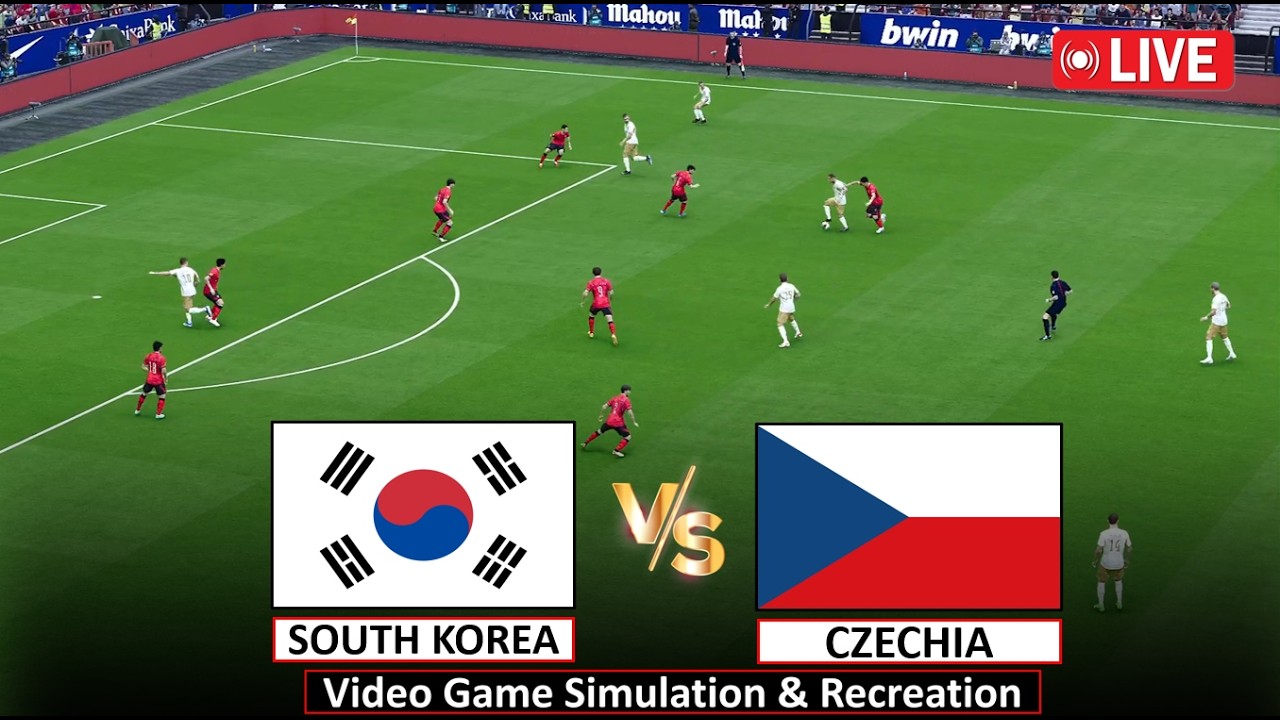 🔴Live : South Korea vs Czechia I FIFA 2026 I Full Match Live Streaming Today I  Pes 21 Simulation
