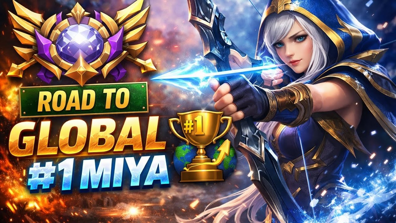 Global Push with Miya | Perfect Farming & Teamfights | MLBB