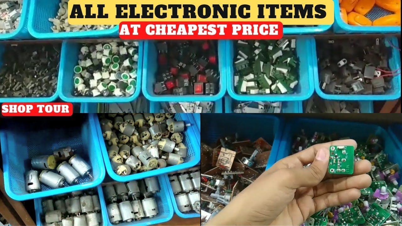All types of DC motors, power supply, modules, and other electronic components | Shop Tour Video 📸