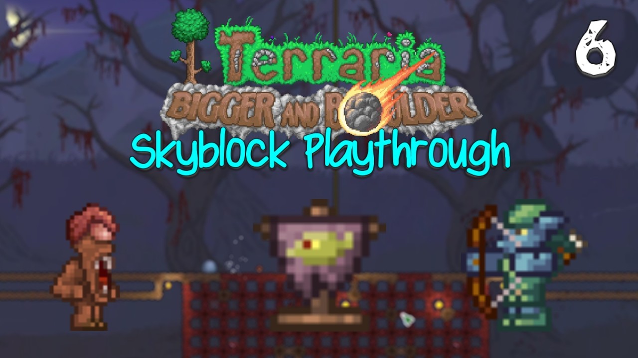 Biome Building & The Goblin Army! - Terraria 1.4.5 Skyblock #6