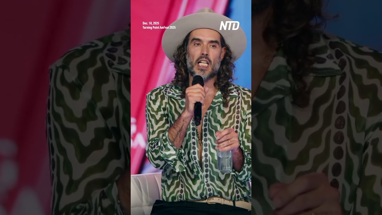 Russell Brand at Turning Point's AmFest 2025
