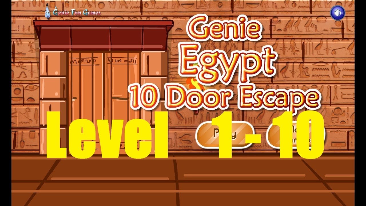 Genie Egypt 10 Door Escape - Level 1 - 10  walkthrough
