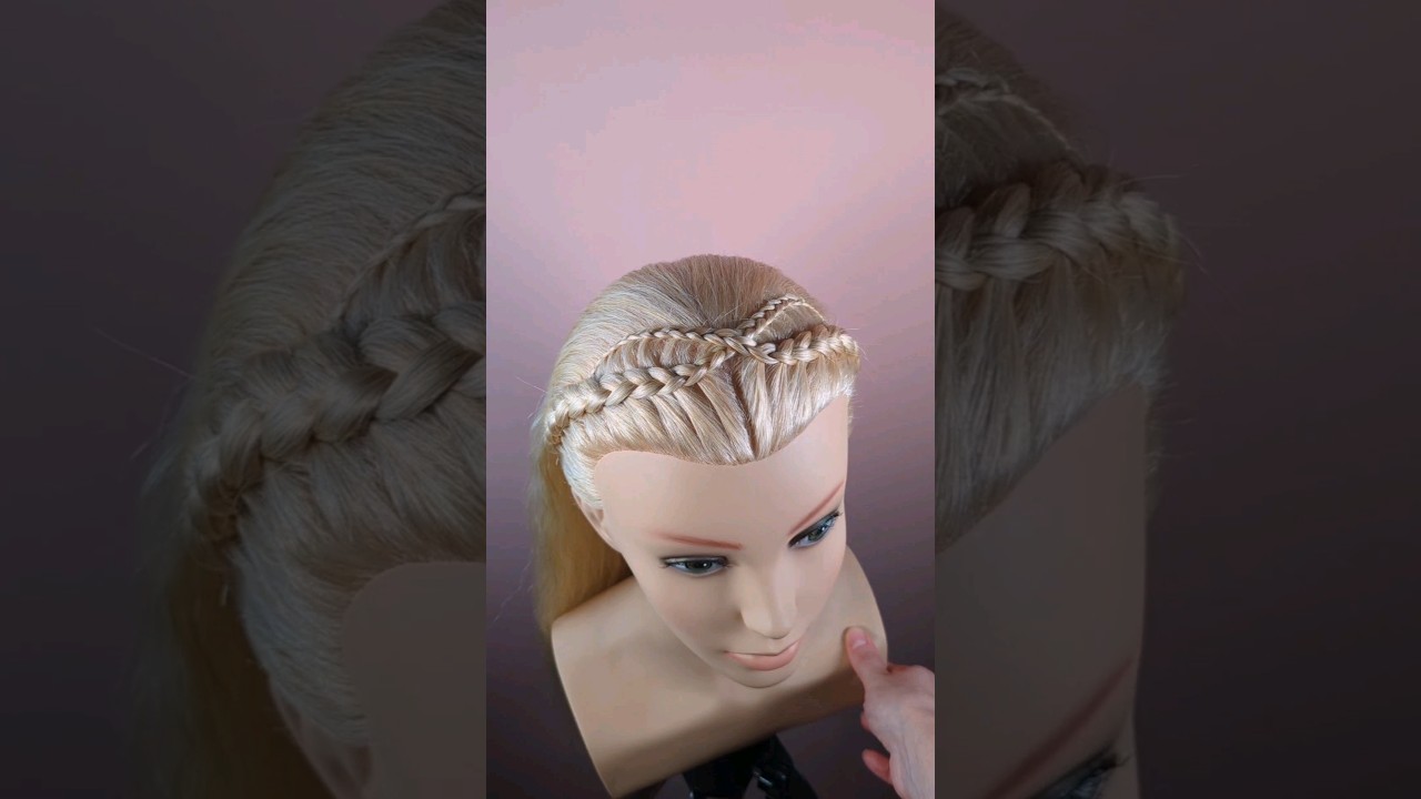 Braided headband 😍 #hairstyle #easyhairstyle #braids