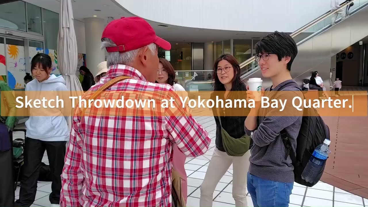 横浜ベイクォーターでスケッチ Bay Quarter Sketch Display