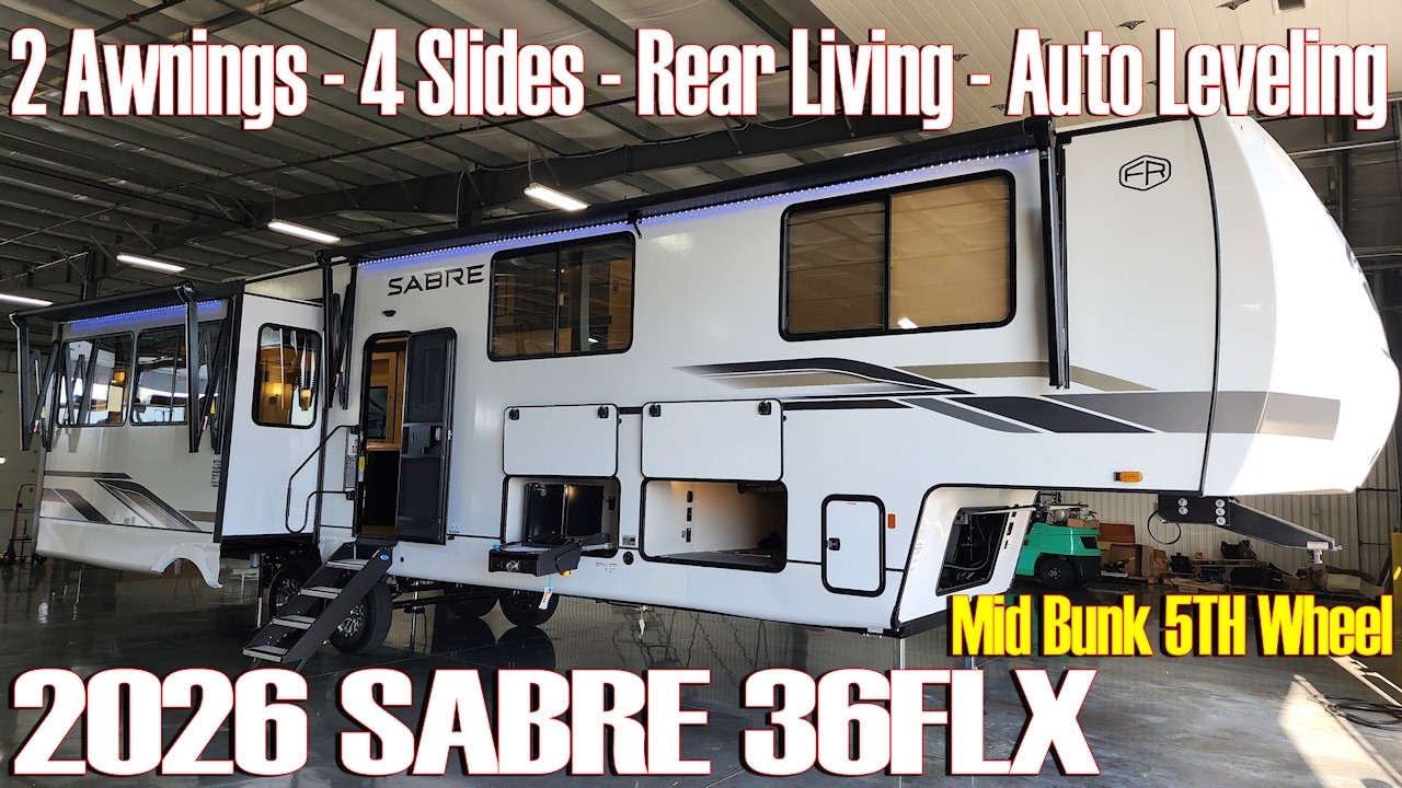 2026 Sabre 36FLX Rear Living Mid Bunk Fifth Wheel by Forestriver at Couchs RV Nation - All About RVs