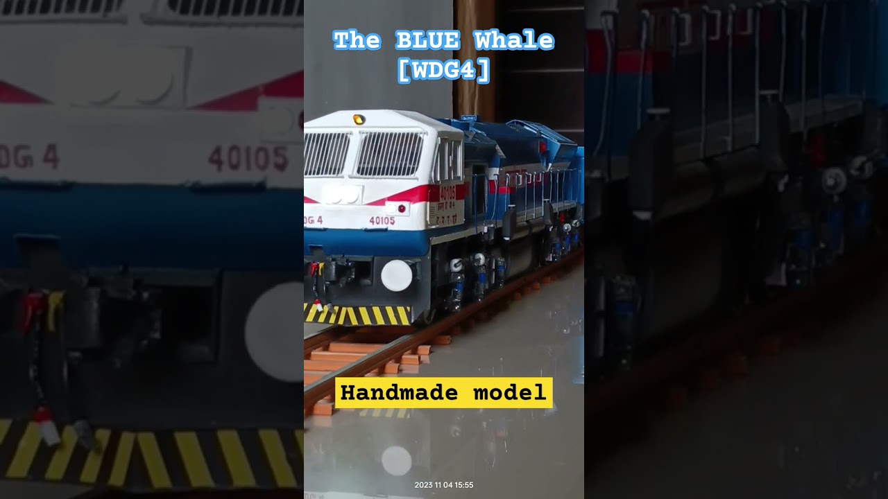 WDG4/WDP4 model with blue wagon #train #train miniature #diesel engine #indian