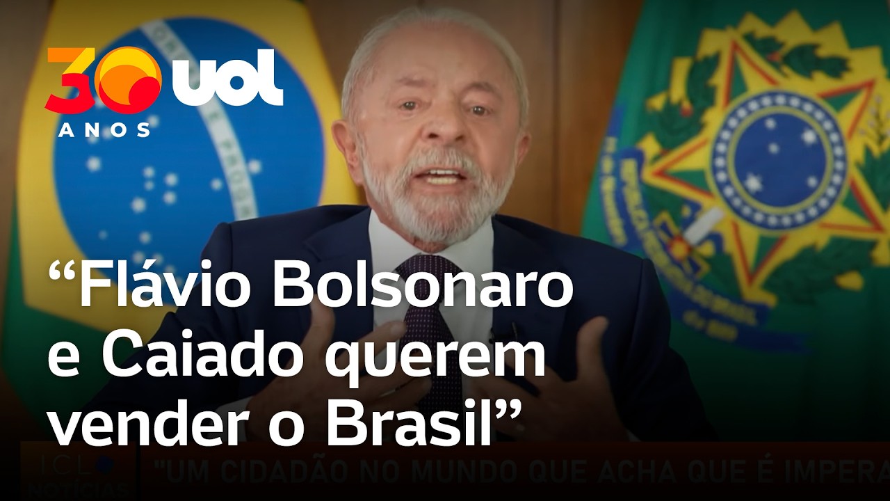 Lula diz que Fl&aacute;vio Bolsonaro e Caiado querem 'vender o Brasil' para os EUA ao falar de terras raras
