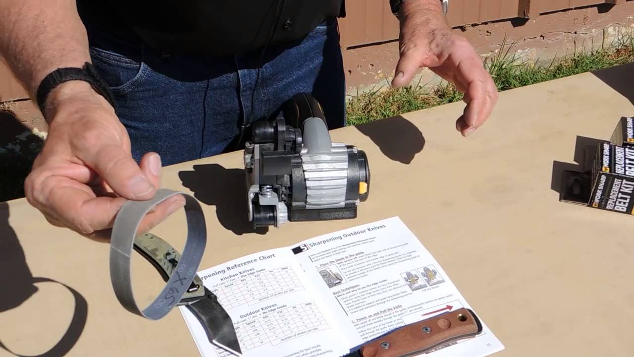 Sharpening a Tanto Folding Knife using the Work Sharp Knife Sharpener
