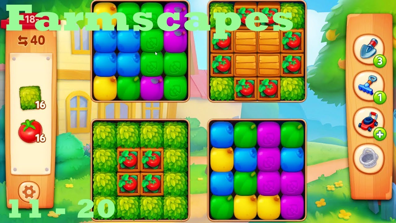 Farmscapes Level 11 - 20 HD Gameplay Walkthrough |  3 - match game | android | ios | pc | app