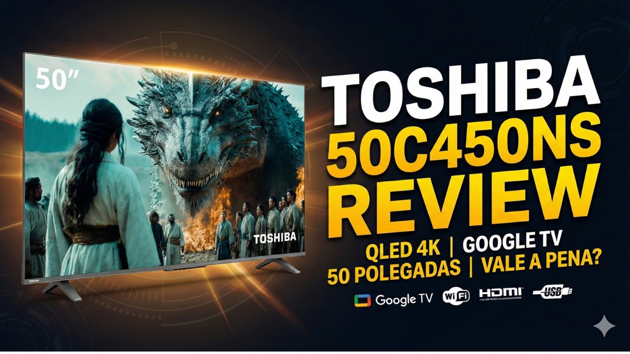 Smart TV QLED 50” Toshiba 4K com Google TV VALE A PENA em 2026 ? 🔥 Imagem TOP + Dolby Vision!