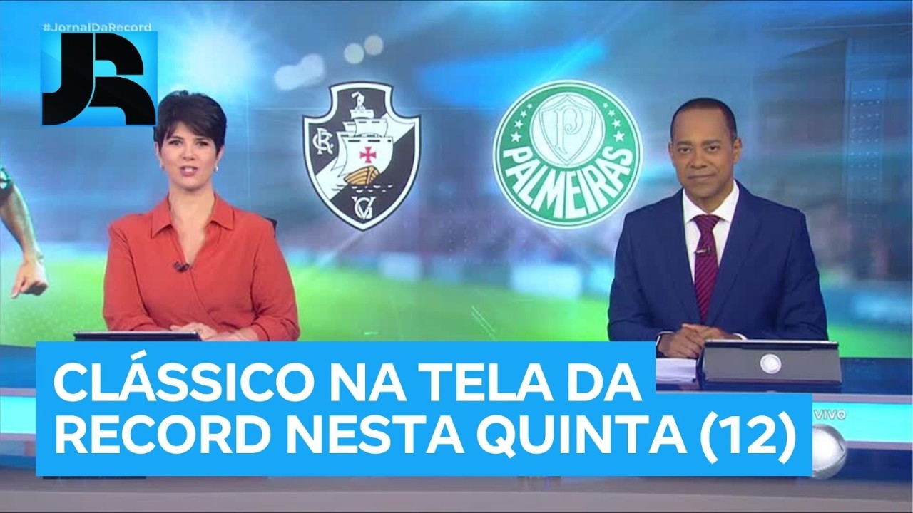 Brasileirão: Vasco recebe o Palmeiras nesta quinta (12) a partir das 19h, com transmissão da RECORD