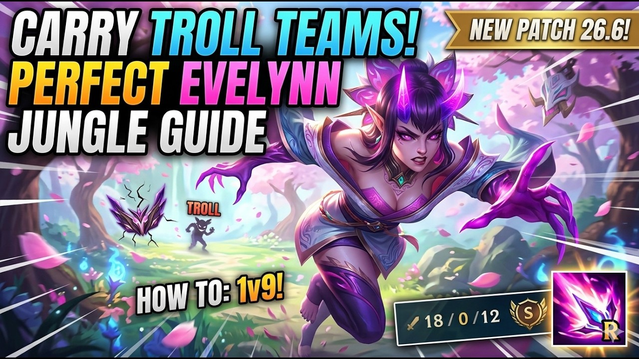 Explained! How To Play & Carry Bad Teammates As Evelynn Jungle?