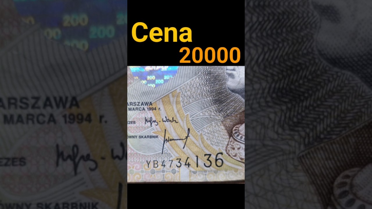 Niesamowite numery? Banknot 200 zł wart fortunę? #short #kolekcjonerstwo #numizmatyka #wycena
