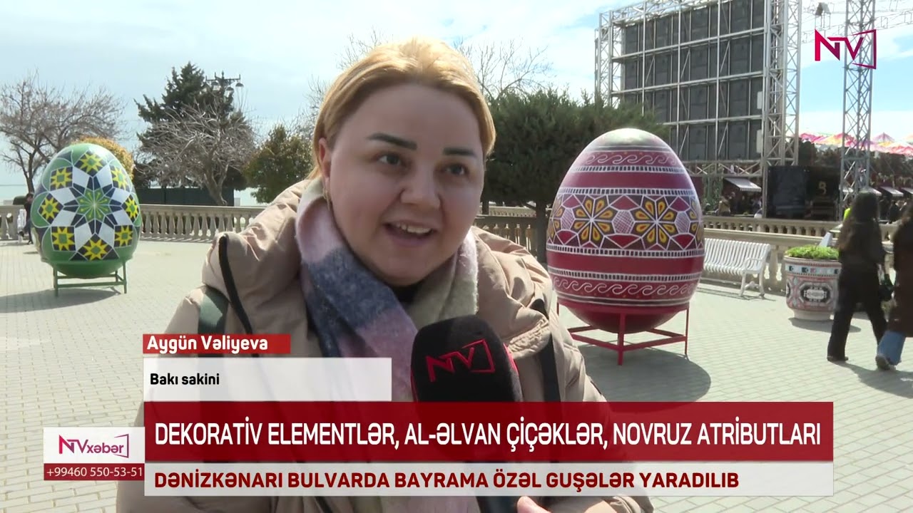 DƏNİZKƏNARI BULVARDA BAYRAMA ÖZƏL GÜŞƏLƏR YARADILIB