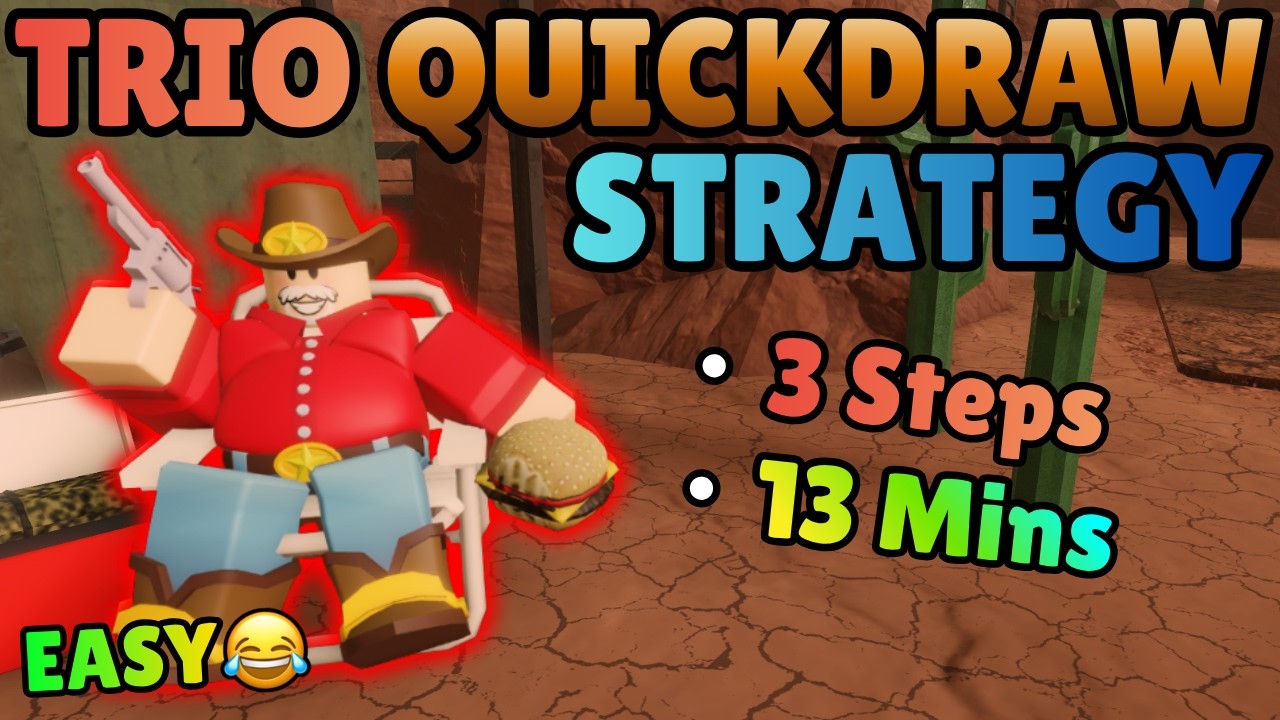 [13 MIN ST] EASIEST 3 Steps TRIO Quickdraw STRATEGY | Silly Quickdraw - P1 POV | TDS Roblox